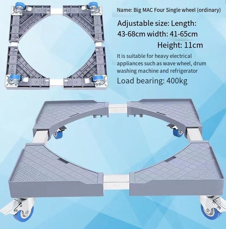universal movable washing bracket with wheels adjustable Fridge stand base with locking  dryer refrigerator available