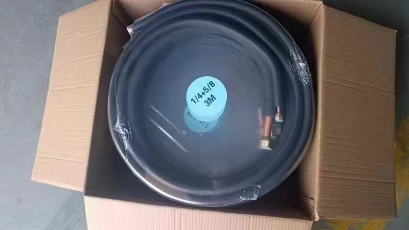 Bair Conditioner Install Connecting Copper Tube Individual Packaging  Black Color 1/4 &amp;1/2 Inch 3m